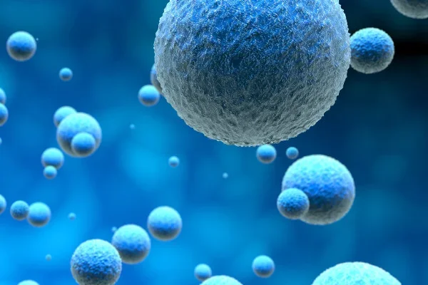 Render of cells floating