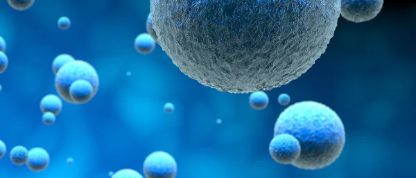 Render of cells floating